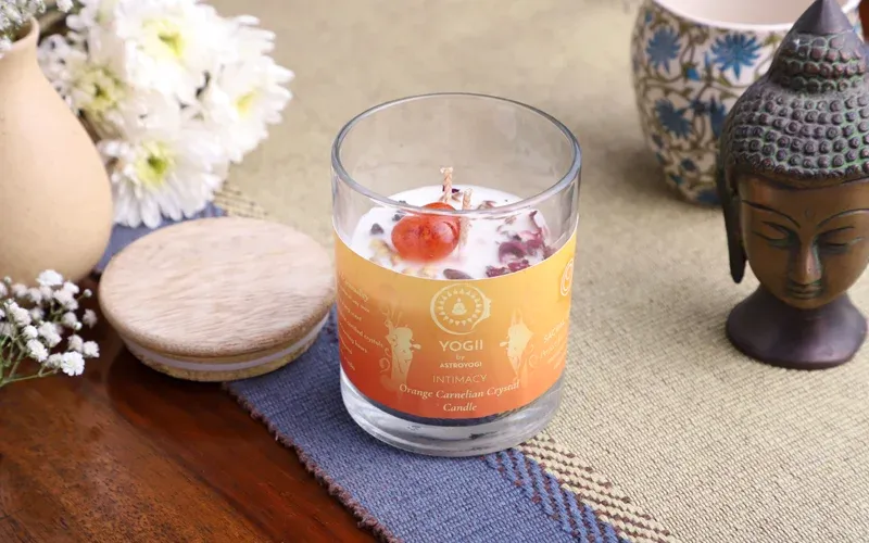 Orange Carnelian Candle Orange Carnelian Candle